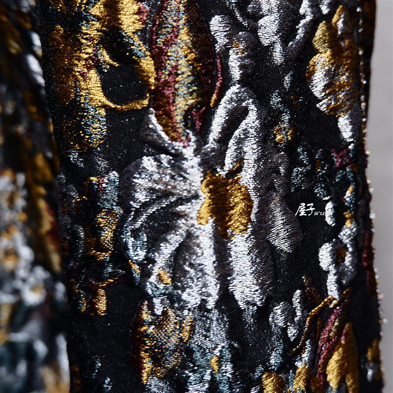 花】记忆丝花型  n古典 典雅图案提花新款 设计师面料/半码价