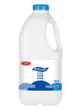 三元原味1.8kg家庭商用酸奶