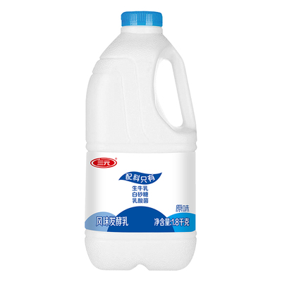 三元原味1.8kg家庭商用酸奶