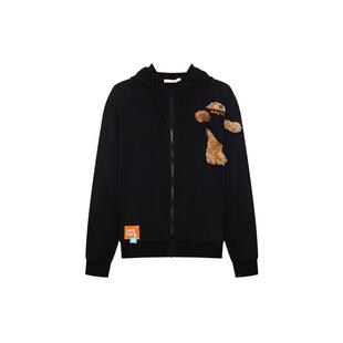 NOISY TEDDY男女同款26年春新款立体熊时尚连帽开衫卫衣休闲百搭