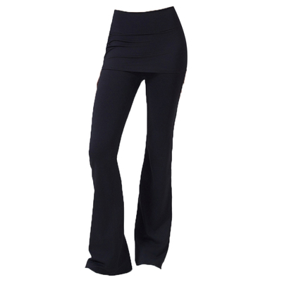 苏派淘中腰微喇叭瑜伽裤假两件