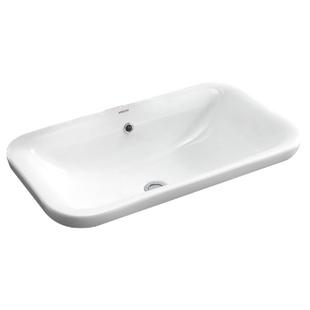 ARROW箭牌卫浴面盆半嵌入式方形台上盆艺术盆洗脸洗手柜盆陶瓷