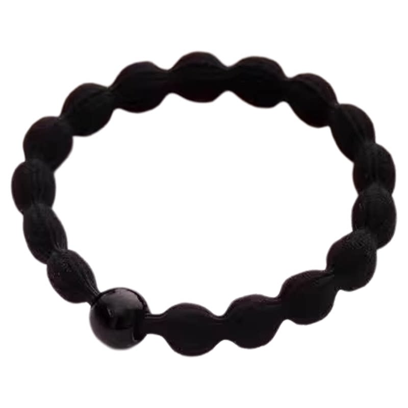 气质珍珠豆豆发圈女扎马尾新款发绳高弹力耐用不伤简约运动皮筋