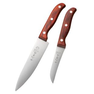 十八子作水果刀家用高档木柄小刀瓜果刀套装办公室用不锈钢削皮刀