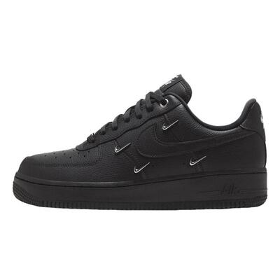 Nike耐克女鞋AIR FORCE 1 AFI黑银四勾 空军一号运动鞋HQ1180-001