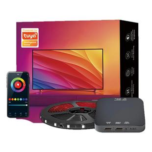 涂鸦智能HDMI流光溢彩声光随屏同步电视背景氛围灯带APP语音控制