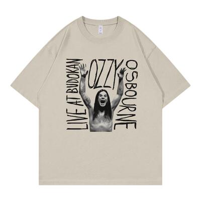 OzzyOsbourne落肩摇滚短袖T恤