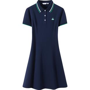 Navigare意大利小帆船防蚊虫短袖连衣裙女26夏季新品修身女连身裙