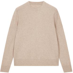 ERDOS 男装羊绒衫秋冬圆领纯色老钱风微落肩保暖舒适