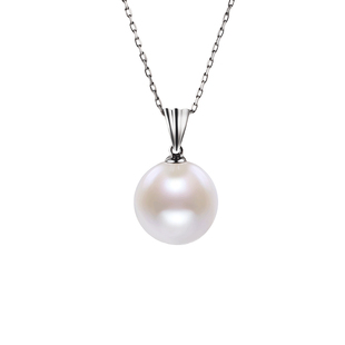 海蒂珠宝 月华 13-14mm大颗粒淡水珍珠吊坠 精工S925银 正品礼物