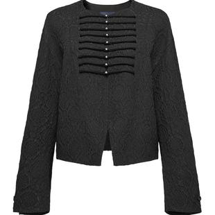 EP雅莹蓝标系列|桑蚕丝羊毛暗纹提花盘扣外套 2025春季新款1227A