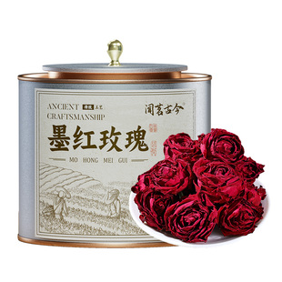 云南特产甄选一等冻干墨红玫瑰花干2025新花重瓣花茶礼盒泡水喝的