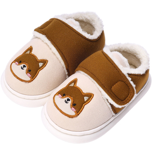 儿童棉拖鞋宝宝棉鞋卡通可爱室内居家毛毛鞋男童女童拖鞋冬季包跟