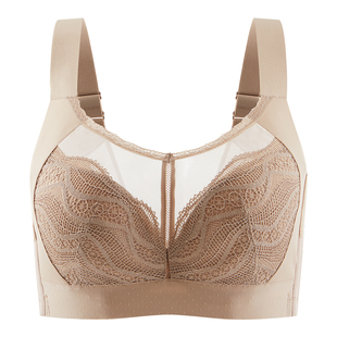 安娜蜜语调整型内衣女聚拢收副乳防下垂软钢圈上托文胸大胸显小薄