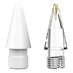 艾卓吉尔idrawgear改造笔尖适用于苹果笔Apple Pencil二代替换笔尖耐磨防滑静音透明金属ipad一代 pencil阻尼