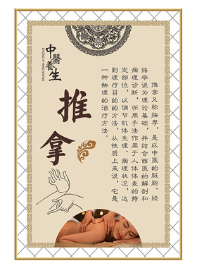 中医理疗艾灸推拿美容院装饰画