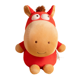 马年吉祥物玩偶变形U型枕马上有钱小马公仔挂件年会礼品新年礼物