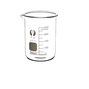 环球 玻璃烧杯带刻度家用玻璃量杯加厚耐高温500ml毫升实验室烧杯