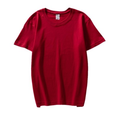 清仓捡漏~夏季100%新疆纯棉t恤男女短袖圆领纯色宽松全棉半袖体恤