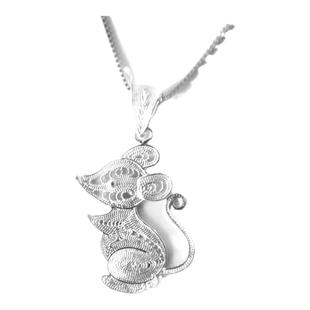 鼠｜生肖鼠 项链 姜央工作室原创 十二生肖 子鼠 银花丝 中式国风