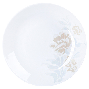 6个白色骨瓷菜盘家用深盘可微波炉陶瓷炒菜盘子圆形汤盘饭盘碟子