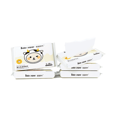 宝宝时代乳霜纸婴儿抽纸超柔保湿纸30抽*5包TJ
