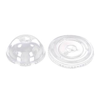 一次性奶茶杯盖PET半圆盖平盖95拱盖咖啡盖饮料球形塑料外带盖子