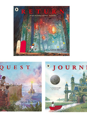 Journey 不可思议的旅程 Quest 探索 Return 回归之夜 英文原版绘本3册 Aaron Becker晚安无字书儿童想象力 凯迪克大奖
