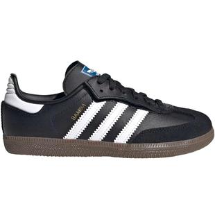 阿迪达斯童鞋儿童三叶草魔术贴SAMBA板鞋男女小童T头运动鞋JQ6390