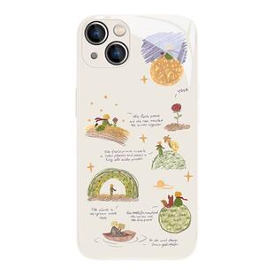 适用苹果14plus小王子手机壳iphone15/17/16简约13promax玫瑰12mini涂画11pro小清新xsmax个性x新款8全包玻璃