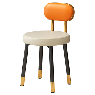 梳妆台椅子靠背女生卧室化妆凳子家用轻奢高级感现代简约美甲专用