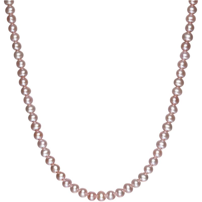 周六福S925淡水珍珠项链紫色珍珠项链一套优雅送女友节日礼物