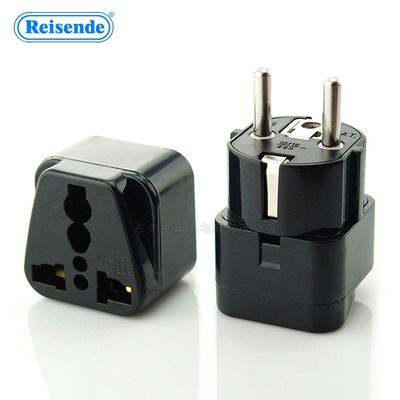 万用孔嵌入式德标转换插头法国德国法国印尼韩国插头转换头WD-9