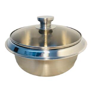 瑕疵三层钢一体钢304不锈钢汤锅无耳米饭锅不粘锅22/26cm特厚油炸