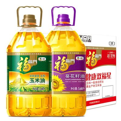 福临门玉米油+葵花籽油3.68L*2桶