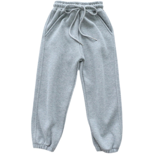 女童裤子春秋款小女孩春款薄绒长裤儿童卫裤2025新款洋气纯棉潮