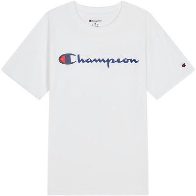 Champion冠军草写胶印T恤