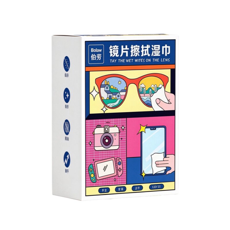 眼镜镜头屏幕清洁湿巾速干无痕
