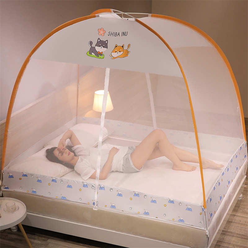 2024新款蒙古包蚊帐家用卧室免安装学生宿舍防摔儿童折叠2023帐篷