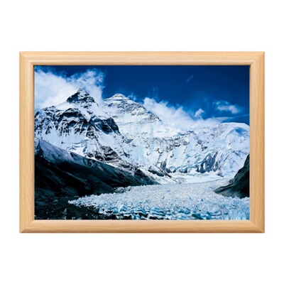 珠穆朗玛峰雪山风景相框摆件