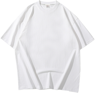 BPCALL 2.0重磅纯棉日系廓形落肩复古街纯色TEEvintage短袖T恤