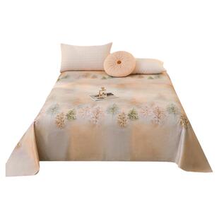 加大床单尺寸 100全棉加厚磨毛床单单件纯棉单人床被单枕套三件套