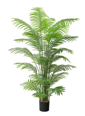 恋柚仿真绿植高端轻奢植物造景室内盆栽装饰摆件热带风散尾葵树