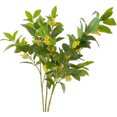 仿真桂花树叶长枝假花人造花餐厅