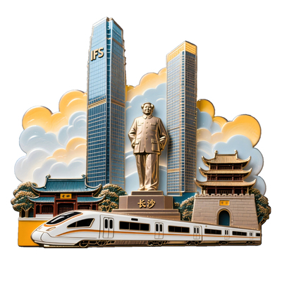 长沙冰箱贴文创橘子洲城市地标