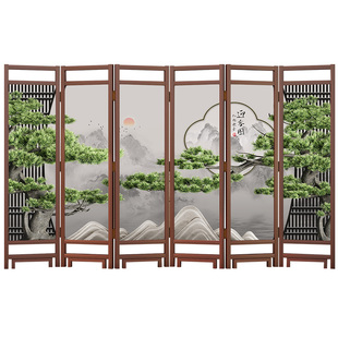 中式实木屏风隔断客厅2025新新款遮挡折叠移动卧室家用酒店办公室