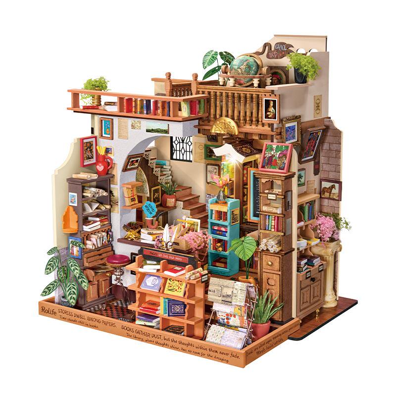 纸间时光书店手工微缩diy小屋