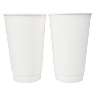 加厚双层奶茶纸杯一次性双淋膜500cc700ml热饮咖啡杯商用带盖定制