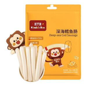 豆丁盒深海鳕鱼肠75%鳕鱼肉儿童零食双重DHA送宝宝婴幼儿零辅食谱