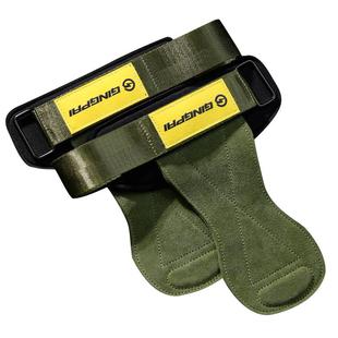 健身助力带男硬拉手套单杠牛皮护掌专业引体向上握力带女防滑护腕